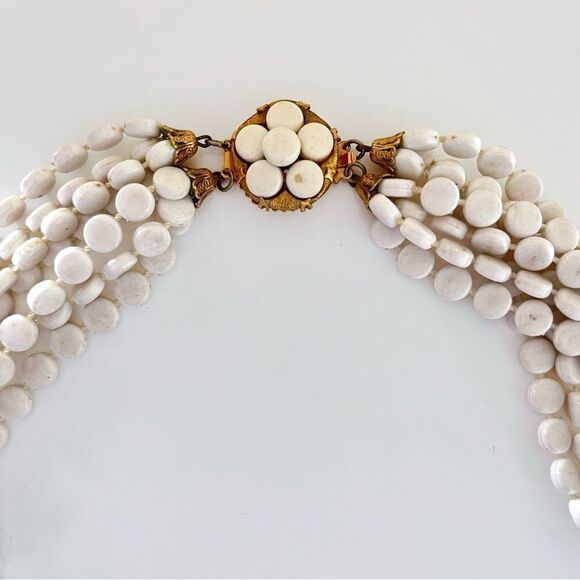Vintage Art Deco Celluloid Multi Strand Bead Necklace - Picture 4 of 6
